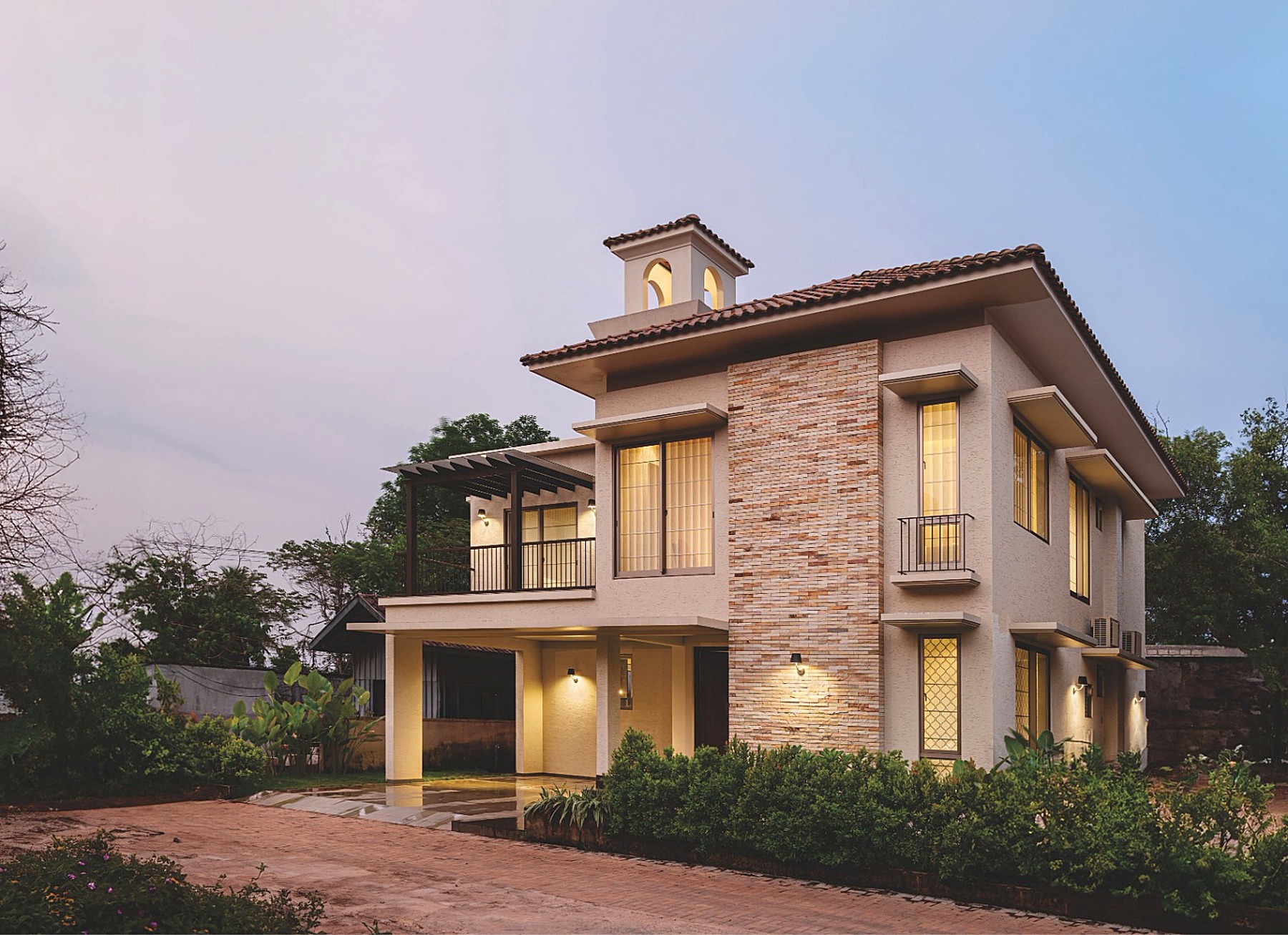 House at dusk