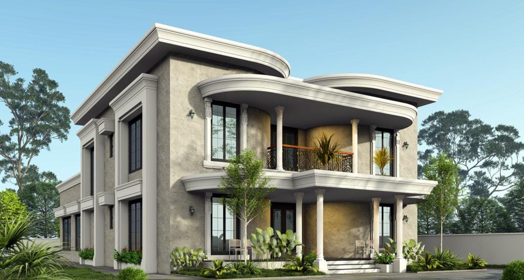 House with a colonnade