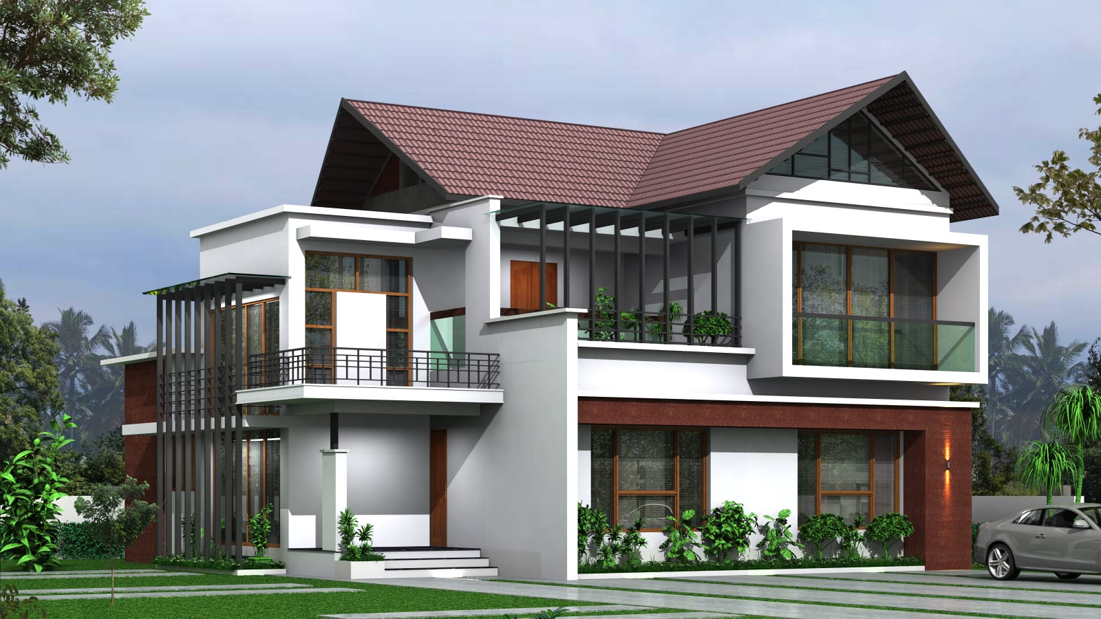 House with a tiled roof