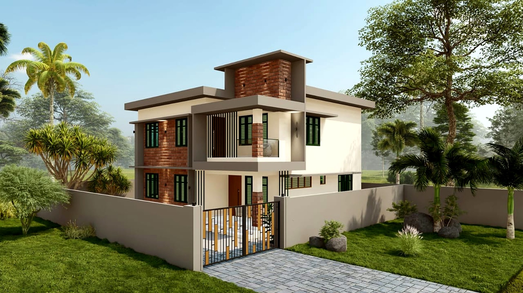 Walled house